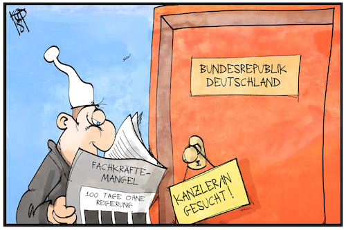 Cartoon: Kanzlerin gesucht (medium) by Kostas Koufogiorgos tagged karikatur,koufogiorgos,illustration,cartoon,fachkräftemangel,arbeitsplatz,arbeitnehmer,regierungsbildung,michel,deutschland,arbeitsmarkt,kanzler,stellenausschreibung,karikatur,koufogiorgos,illustration,cartoon,fachkräftemangel,arbeitsplatz,arbeitnehmer,regierungsbildung,michel,deutschland,arbeitsmarkt,kanzler,stellenausschreibung