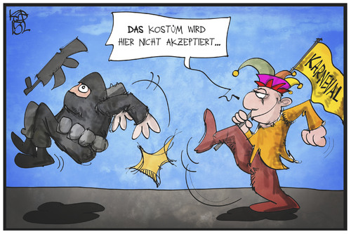 Cartoon: Karneval (medium) by Kostas Koufogiorgos tagged karikatur,koufogiorgos,illustration,cartoon,karneval,fasching,terrorist,kostüm,maskerade,terrorismus,terrorwarnung,karikatur,koufogiorgos,illustration,cartoon,karneval,fasching,terrorist,kostüm,maskerade,terrorismus,terrorwarnung