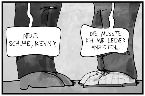 Cartoon: Kevins neue Schuhe 2 (medium) by Kostas Koufogiorgos tagged karikatur,koufogiorgos,illustration,cartoon,groko,grokodil,leder,schuhe,spd,abstimmung,sozialdemokraten,jusos,karikatur,koufogiorgos,illustration,cartoon,groko,grokodil,leder,schuhe,spd,abstimmung,sozialdemokraten,jusos