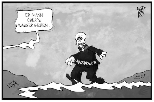 Cartoon: Kindesmissbrauch (medium) by Kostas Koufogiorgos tagged karikatur,koufogiorgos,illustration,cartoon,kindesmissbrauch,usa,priester,kirche,kind,missbrauch,europa,katholisch,wasser,atlantik,karikatur,koufogiorgos,illustration,cartoon,kindesmissbrauch,usa,priester,kirche,kind,missbrauch,europa,katholisch,wasser,atlantik