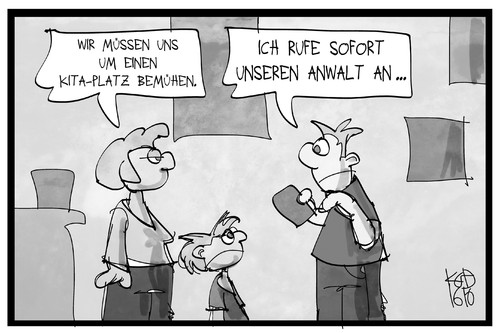 Cartoon: Kita-Platz (medium) by Kostas Koufogiorgos tagged gericht,kind,eltern,kinderbetreuung,kindergarten,platz,kita,cartoon,illustration,koufogiorgos,karikatur,urteil,recht,rechtsanwalt,justiz,schadensersatz,karikatur,koufogiorgos,illustration,cartoon,kita,platz,kindergarten,kinderbetreuung,eltern,kind,gericht,urteil,recht,rechtsanwalt,justiz,schadensersatz