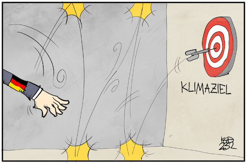 Cartoon: Klimaziele (medium) by Kostas Koufogiorgos tagged karikatur,koufogiorgos,klimaziel,klima,co2,zielscheibe,karikatur,koufogiorgos,klimaziel,klima,co2,zielscheibe