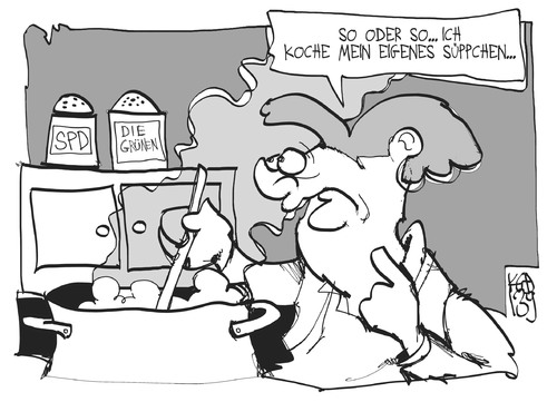 Cartoon: Koaltionssondierung (medium) by Kostas Koufogiorgos tagged koalition,merkel,spd,grüne,cdu,sondierung,verhandlung,wahl,regierung,karikatur,koufogiorgos,koalition,merkel,spd,grüne,cdu,sondierung,verhandlung,wahl,regierung,karikatur,koufogiorgos