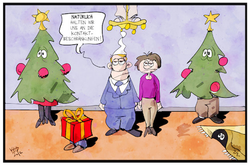 Cartoon: Kontaktbeschränkungen (medium) by Kostas Koufogiorgos tagged karikatur,koufogiorgos,illustration,cartoon,kontakt,beschränkung,weihnachten,familie,betrug,corona,massnahmen,pandemie,feier,weihnachtsbaum,karikatur,koufogiorgos,illustration,cartoon,kontakt,beschränkung,weihnachten,familie,betrug,corona,massnahmen,pandemie,feier,weihnachtsbaum