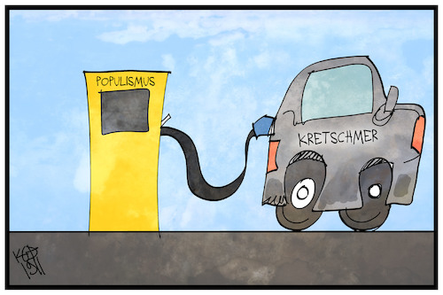 Kretschmer tankt Kretschmer tankt