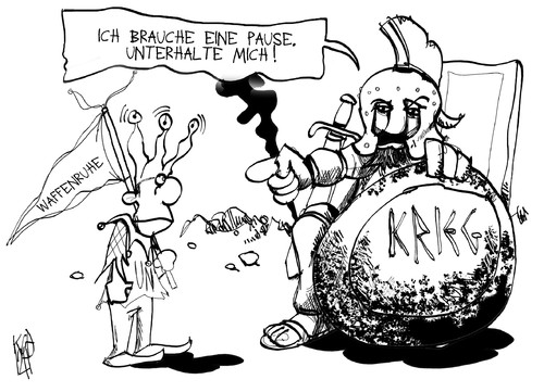 Cartoon: Krieg und Waffenruhe (medium) by Kostas Koufogiorgos tagged hamas,waffenruhe,krieg,konflikt,nahost,unterhaltung,narr,karikatur,kostas,koufogiorgos,hamas,waffenruhe,krieg,konflikt,nahost,unterhaltung,narr,karikatur,kostas,koufogiorgos