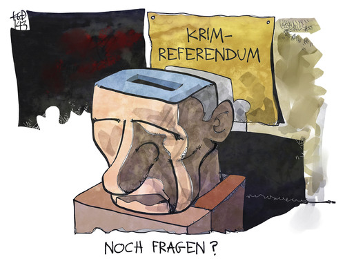 Cartoon: Krim-Referendum (medium) by Kostas Koufogiorgos tagged illustration,karikatur,cartoon,koufogiorgos,krim,russland,ukraine,referendum,abstimmung,wahl,urne,konflikt,demokratie,anschluss,politik,illustration,karikatur,cartoon,koufogiorgos,krim,russland,ukraine,referendum,abstimmung,wahl,urne,konflikt,demokratie,anschluss,politik