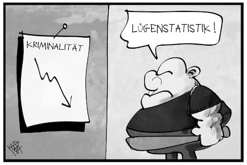 Cartoon: Kriminalstatistik (medium) by Kostas Koufogiorgos tagged karikatur,koufogiorgos,illustration,cartoon,kriminalstatistik,straftaten,neonazi,lüge,gewalt,extremismus,karikatur,koufogiorgos,illustration,cartoon,kriminalstatistik,straftaten,neonazi,lüge,gewalt,extremismus