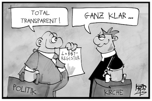 Cartoon: Lobbyregister (medium) by Kostas Koufogiorgos tagged karikatur,koufogiorgos,illustration,cartoon,transparenz,politik,kirche,lobbyregister,gutachten,demokratie,korruption,karikatur,koufogiorgos,illustration,cartoon,transparenz,politik,kirche,lobbyregister,gutachten,demokratie,korruption