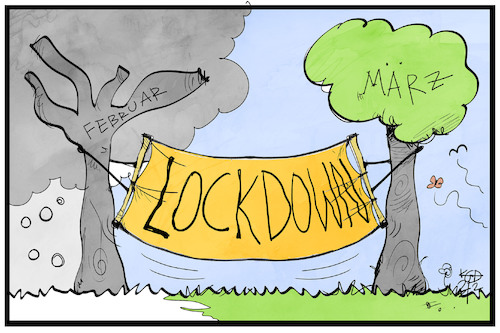Lockdown bis zum März Lockdown bis zum März