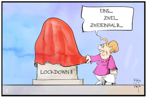 Cartoon: Lockdown II (medium) by Kostas Koufogiorgos tagged karikatur,koufogiorgos,illustration,cartoon,lockdown,enthüllung,kunst,skulptur,corona,pandemie,erwartung,karikatur,koufogiorgos,illustration,cartoon,lockdown,enthüllung,kunst,skulptur,corona,pandemie,erwartung