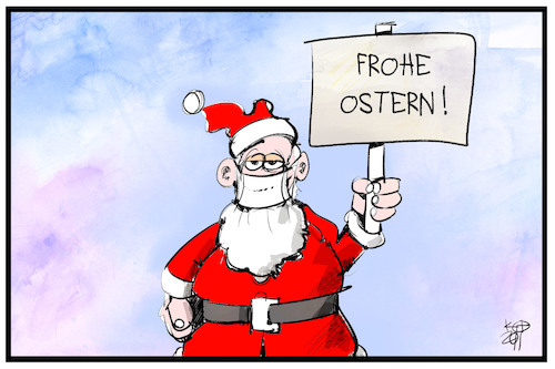 Cartoon: Lockdownverlängerung (medium) by Kostas Koufogiorgos tagged karikatur,koufogiorgos,illustration,cartoon,lockdown,weihnachten,ostern,verlängerung,pandemie,weihnachtsmann,karikatur,koufogiorgos,illustration,cartoon,lockdown,weihnachten,ostern,verlängerung,pandemie,weihnachtsmann