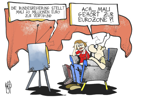 Cartoon: Mali (medium) by Kostas Koufogiorgos tagged mali,geberkonferenz,michel,euro,zone,geld,krieg,einsatz,terrorismus,bundeswehr,afrika,karikatur,kostas,koufogiorgos,mali,geberkonferenz,michel,euro,zone,geld,krieg,einsatz,terrorismus,bundeswehr,afrika,karikatur,kostas,koufogiorgos