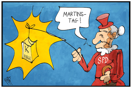 Cartoon: Martinstag (medium) by Kostas Koufogiorgos tagged karikatur,koufogiorgos,illustration,cartoon,kanzlerkandidat,schulz,martin,martinstag,tante,spd,partei,kfrage,bundestagswahl,politik,laterne,umzug,karikatur,koufogiorgos,illustration,cartoon,kanzlerkandidat,schulz,martin,martinstag,tante,spd,partei,kfrage,bundestagswahl,politik,laterne,umzug