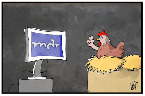 Cartoon: MDR (medium) by Kostas Koufogiorgos tagged karikatur,koufogiorgos,cartoon,illustration,mdr,fernsehen,rundfunk,mitteldeutsch,huhn,hühnerstall,missstaende,tierschutz,tierwohl,tierquälerei,urteil,aufnahmen,film,medien,pressefreiheit,karikatur,koufogiorgos,cartoon,illustration,mdr,fernsehen,rundfunk,mitteldeutsch,huhn,hühnerstall,missstaende,tierschutz,tierwohl,tierquälerei,urteil,aufnahmen,film,medien,pressefreiheit