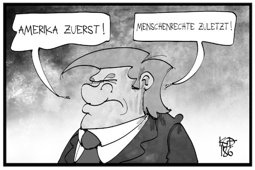 Cartoon: Menschenrechte (medium) by Kostas Koufogiorgos tagged karikatur,koufogiorgos,illustration,cartoon,un,menschenrechte,menschenrechtsrat,trump,usa,bündnis,austritt,america,first,karikatur,koufogiorgos,illustration,cartoon,un,menschenrechte,menschenrechtsrat,trump,usa,bündnis,austritt,america,first