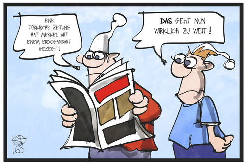 Merkel mit Bart Merkel mit Bart