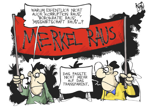 Merkel raus! Merkel raus!