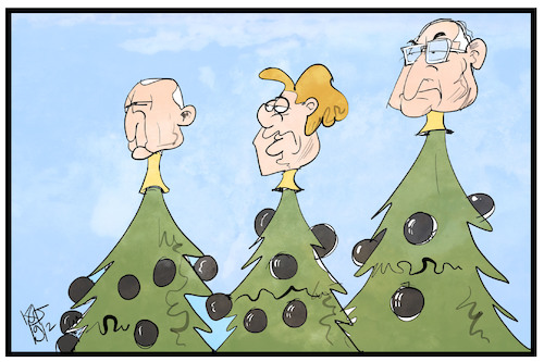 Cartoon: Merkels Amtszeit (medium) by Kostas Koufogiorgos tagged karikatur,koufogiorgos,illustration,cartoon,merkel,adenauer,kohl,weihnachten,weihnachtsbaum,amtszeit,kanzler,politik,karikatur,koufogiorgos,illustration,cartoon,merkel,adenauer,kohl,weihnachten,weihnachtsbaum,amtszeit,kanzler,politik