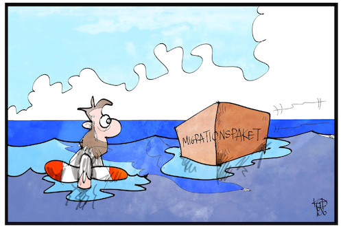 Cartoon: Migrationspaket (medium) by Kostas Koufogiorgos tagged karikatur,koufogiorgos,illustration,cartoon,migrationspaket,asylpolitik,mittelmeer,fluechtling,karikatur,koufogiorgos,illustration,cartoon,migrationspaket,asylpolitik,mittelmeer,fluechtling