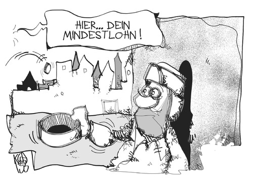 Cartoon: Mindestlohn (medium) by Kostas Koufogiorgos tagged mindestlohn,geld,lohn,gehalt,almosen,bettler,bundesrat,karikatur,kostas,koufogiorgos,mindestlohn,geld,lohn,gehalt,almosen,bettler,bundesrat,karikatur,kostas,koufogiorgos