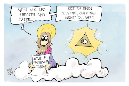 Cartoon: Missbrauch in der Kirche (medium) by Kostas Koufogiorgos tagged karikatur,koufogiorgos,missbrauch,kirche,religion,katholisch,gott,studie,bericht,priester,opfer,karikatur,koufogiorgos,missbrauch,kirche,religion,katholisch,gott,studie,bericht,priester,opfer