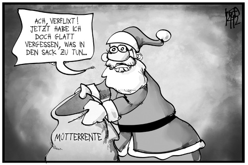 Cartoon: Mütterrente (medium) by Kostas Koufogiorgos tagged karikatur,koufogiorgos,illustration,cartoon,mütterrente,weihnachtsmann,geschenk,geld,politik,karikatur,koufogiorgos,illustration,cartoon,mütterrente,weihnachtsmann,geschenk,geld,politik