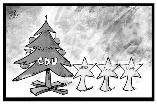 Cartoon: Neue CDU-Spitze (medium) by Kostas Koufogiorgos tagged karikatur,koufogiorgos,illustration,cartoon,cdu,spitze,stern,vorsitz,partei,politik,demokratie,karikatur,koufogiorgos,illustration,cartoon,cdu,spitze,stern,vorsitz,partei,politik,demokratie