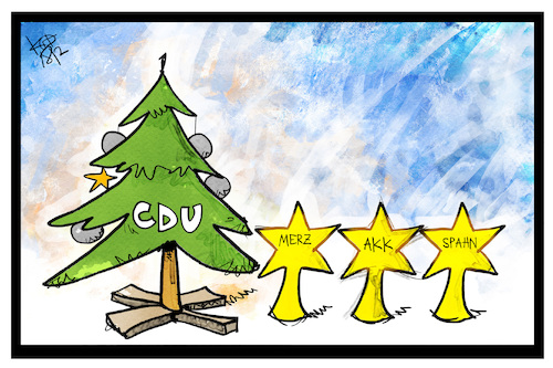 Cartoon: Neue CDU-Spitze (medium) by Kostas Koufogiorgos tagged karikatur,koufogiorgos,illustration,cartoon,cdu,spitze,stern,vorsitz,partei,politik,demokratie,karikatur,koufogiorgos,illustration,cartoon,cdu,spitze,stern,vorsitz,partei,politik,demokratie