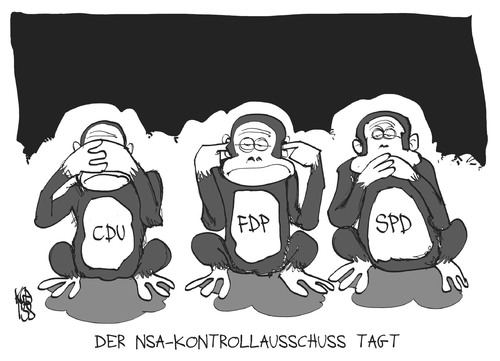 Cartoon: NSA-Untersuchungsausschuss (medium) by Kostas Koufogiorgos tagged steinmeier,spd,cdu,bnd,nsa,prism,karikatur,koufogiorgos,steinmeier,spd,cdu,bnd,nsa,prism,karikatur,koufogiorgos