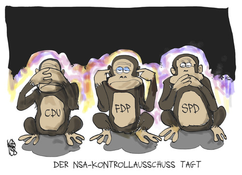 Cartoon: NSA-Untersuchungsausschuss (medium) by Kostas Koufogiorgos tagged steinmeier,spd,cdu,bnd,nsa,prism,karikatur,koufogiorgos,steinmeier,spd,cdu,bnd,nsa,prism,karikatur,koufogiorgos