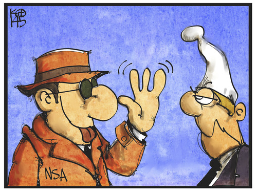 Cartoon: NSA (medium) by Kostas Koufogiorgos tagged karikatur,koufogiorgos,illustration,cartoon,nsa,agent,spion,spionage,michel,deutschland,usa,politik,karikatur,koufogiorgos,illustration,cartoon,nsa,agent,spion,spionage,michel,deutschland,usa,politik