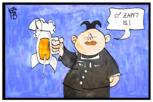 Cartoon: O zapft is in Nordkorea (medium) by Kostas Koufogiorgos tagged karikatur,koufogiorgos,illustration,cartoon,nordkorea,ozapftis,oktoberfest,rakete,bier,abschuss,atom,nuklear,kim,jong,un,tradition,münchen,volksfest,bayern,karikatur,koufogiorgos,illustration,cartoon,nordkorea,ozapftis,oktoberfest,rakete,bier,abschuss,atom,nuklear,kim,jong,un,tradition,münchen,volksfest,bayern