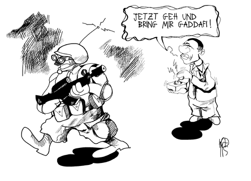 Obama und Gaddafi