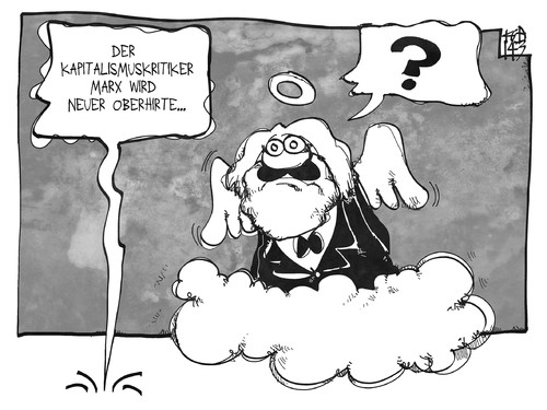 Cartoon: Oberhirte Marx (medium) by Kostas Koufogiorgos tagged karikatur,koufogiorgos,illustration,cartoon,marx,kardinal,bischof,bischofskonferenz,oberhirte,kirche,katholizismus,engel,wolke,himmel,kapitalismus,politik,kapitalismuskritik,karikatur,koufogiorgos,illustration,cartoon,marx,kardinal,bischof,bischofskonferenz,oberhirte,kirche,katholizismus,engel,wolke,himmel,kapitalismus,politik,kapitalismuskritik