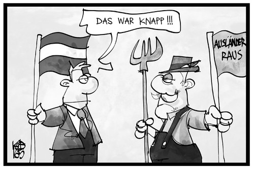 Cartoon: Österreich (medium) by Kostas Koufogiorgos tagged karikatur,koufogiorgos,illustration,cartoon,oesterreich,wahl,bundespräsident,bauer,land,städter,wahlausgang,demokratie,karikatur,koufogiorgos,illustration,cartoon,oesterreich,wahl,bundespräsident,bauer,land,städter,wahlausgang,demokratie