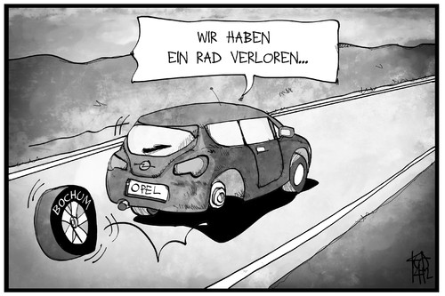 Opel hat ein Rad ab Opel hat ein Rad ab