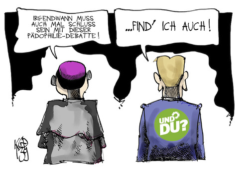 Cartoon: Pädophilie-Debatte (medium) by Kostas Koufogiorgos tagged pädophilie,kirche,grüne,missbrauch,kinder,karikatur,koufogiorgos,pädophilie,kirche,grüne,missbrauch,kinder,karikatur,koufogiorgos