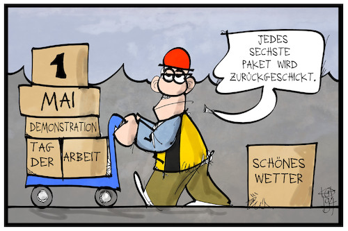 Paketzustellung im Mai