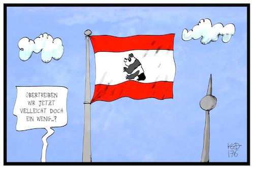 Cartoon: Panda-Bärlin (medium) by Kostas Koufogiorgos tagged karikatur,koufogiorgos,illustration,cartoon,panda,baer,berlin,fahne,flagge,wappen,pandabaer,träumchen,schätzchen,zoo,tier,wappentier,karikatur,koufogiorgos,illustration,cartoon,panda,baer,berlin,fahne,flagge,wappen,pandabaer,träumchen,schätzchen,zoo,tier,wappentier