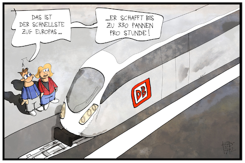 Cartoon: Pannenbahn (medium) by Kostas Koufogiorgos tagged karikatur,koufogiorgos,illustration,cartoon,bahn,panne,pannenbahn,ice,infrastruktur,bahnhof,db,karikatur,koufogiorgos,illustration,cartoon,bahn,panne,pannenbahn,ice,infrastruktur,bahnhof,db