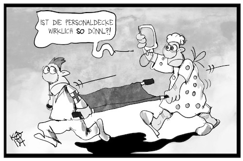 Cartoon: Pflegenotstand (medium) by Kostas Koufogiorgos tagged koufogiorgos,illustration,cartoon,pflege,notstand,personaldecke,patient,arzt,sanitäter,pfleger,medizin,trage,gesundheit,koufogiorgos,illustration,cartoon,pflege,notstand,personaldecke,patient,arzt,sanitäter,pfleger,medizin,trage,gesundheit