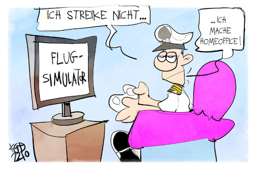 Cartoon: Pilotenstreik (medium) by Kostas Koufogiorgos tagged karikatur,koufogiorgos,pilotenstreik,homeoffice,eurowings,flugsimulator,spiel,karikatur,koufogiorgos,pilotenstreik,homeoffice,eurowings,flugsimulator,spiel