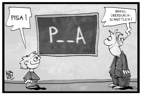 Cartoon: PISA-Studie (medium) by Kostas Koufogiorgos tagged karikatur,koufogiorgos,illustration,cartoon,pisa,schüler,lehrer,studie,bildung,schule,wissen,test,ländervergleich,karikatur,koufogiorgos,illustration,cartoon,pisa,schüler,lehrer,studie,bildung,schule,wissen,test,ländervergleich