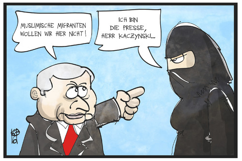 Cartoon: Polens Presse (medium) by Kostas Koufogiorgos tagged karikatur,koufogiorgos,illustration,cartoon,polen,mediengesetz,presse,pressefreiheit,flüchtlinge,flüchtlingspolitik,burka,muslime,migranten,kaczynski,ausweisung,karikatur,koufogiorgos,illustration,cartoon,polen,mediengesetz,presse,pressefreiheit,flüchtlinge,flüchtlingspolitik,burka,muslime,migranten,kaczynski,ausweisung