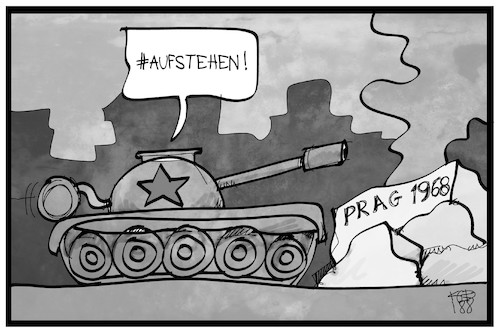 Cartoon: Prager Frühling (medium) by Kostas Koufogiorgos tagged karikatur,koufogiorgos,illustration,cartoon,prag,frühling,1968,aufstehen,panzer,tschechien,tschecheslowakei,sowjetunion,geschichte,konflikt,karikatur,koufogiorgos,illustration,cartoon,prag,frühling,1968,aufstehen,panzer,tschechien,tschecheslowakei,sowjetunion,geschichte,konflikt