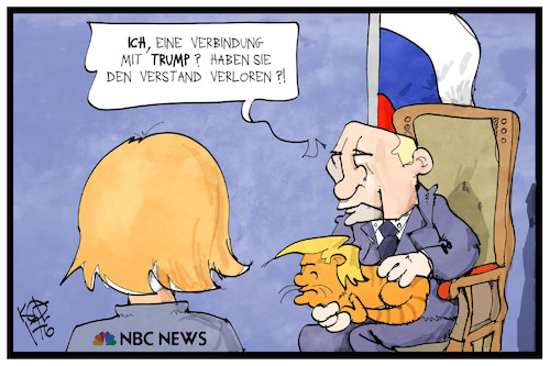 Cartoon: Putin und Trump (medium) by Kostas Koufogiorgos tagged karikatur,koufogiorgos,illustration,cartoon,putin,trump,pate,mafia,katze,interview,medien,journalistin,nbc,russland,usa,karikatur,koufogiorgos,illustration,cartoon,putin,trump,pate,mafia,katze,interview,medien,journalistin,nbc,russland,usa