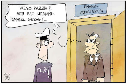 Cartoon: Razzia (medium) by Kostas Koufogiorgos tagged karikatur,koufogiorgos,illustration,cartoon,zoll,fiu,pimmelgate,geldwäsche,karikatur,koufogiorgos,illustration,cartoon,zoll,fiu,pimmelgate,geldwäsche