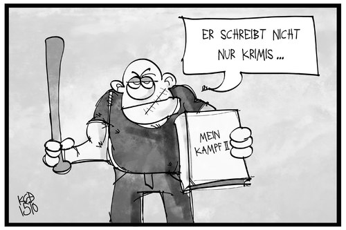 Cartoon: Rechtsextremismus (medium) by Kostas Koufogiorgos tagged karikatur,koufogiorgos,illustration,cartoon,rechtsextremismus,neonazi,skinhead,rechtsradikal,mein,kampf,buch,hetze,krimi,karikatur,koufogiorgos,illustration,cartoon,rechtsextremismus,neonazi,skinhead,rechtsradikal,mein,kampf,buch,hetze,krimi