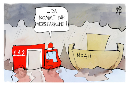 Cartoon: Regenfälle (medium) by Kostas Koufogiorgos tagged karikatur,koufogiorgos,regen,feuerwehr,noah,arche,hochwasser,unwetter,karikatur,koufogiorgos,regen,feuerwehr,noah,arche,hochwasser,unwetter